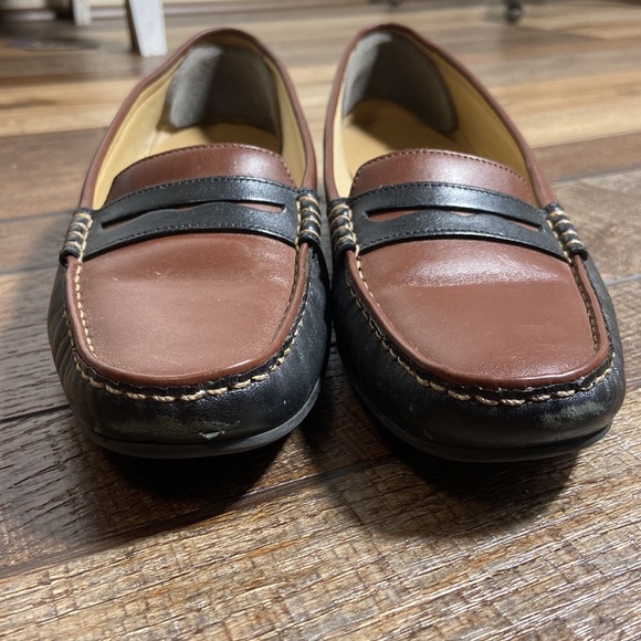 Trotters Francie Black and Brown Penny Loafers Size 10N Narrow - Picture 4 of 14